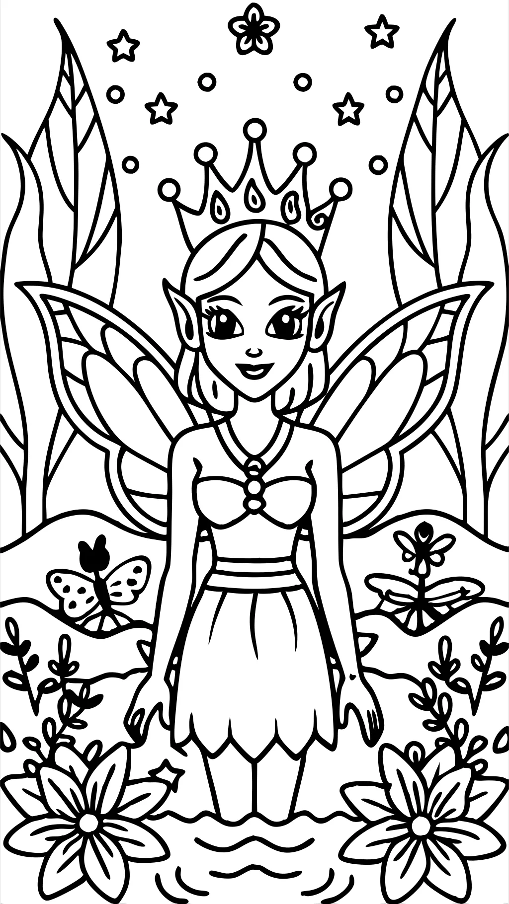 mythical fairy coloring pages for adults